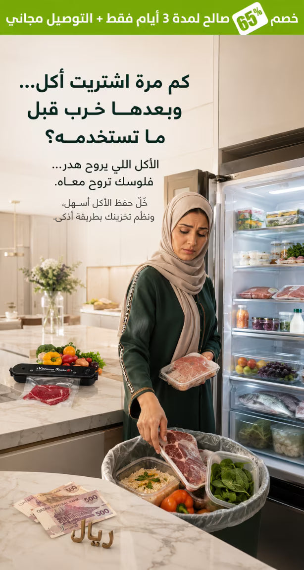 جهاز إزالة الهواء من الأكياس للحفاظ على الطعام